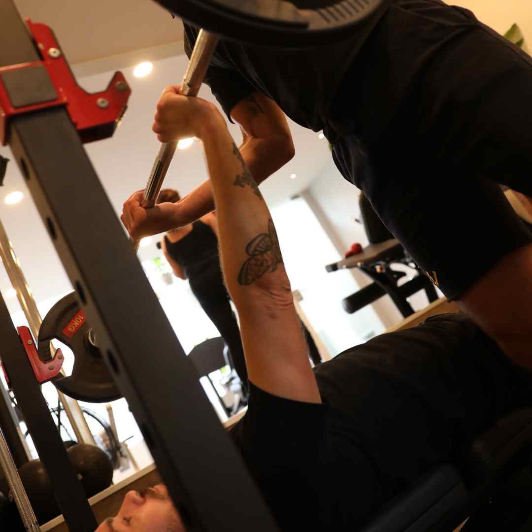 Supported strength work at MudaGym